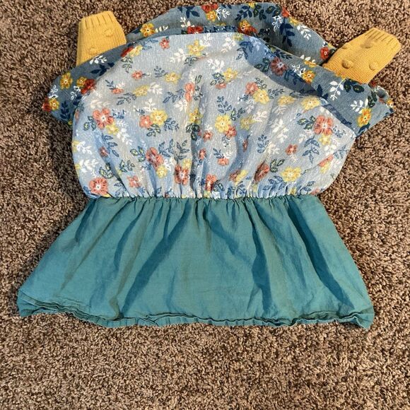 Cupcakes & Cashmere Knit Dress Girls 6-9 M Floral Bottom W Slip - Picture 9 of 11